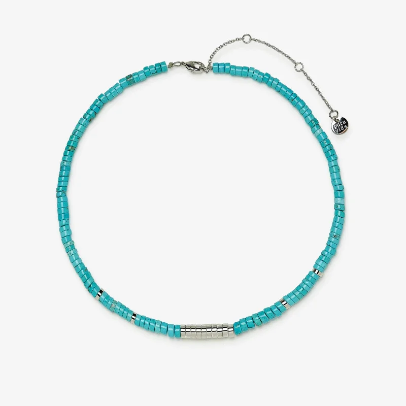 Shop Classic Women's  Necklaces & Pendants with a Modern Twist-Turquoise Bead Choker