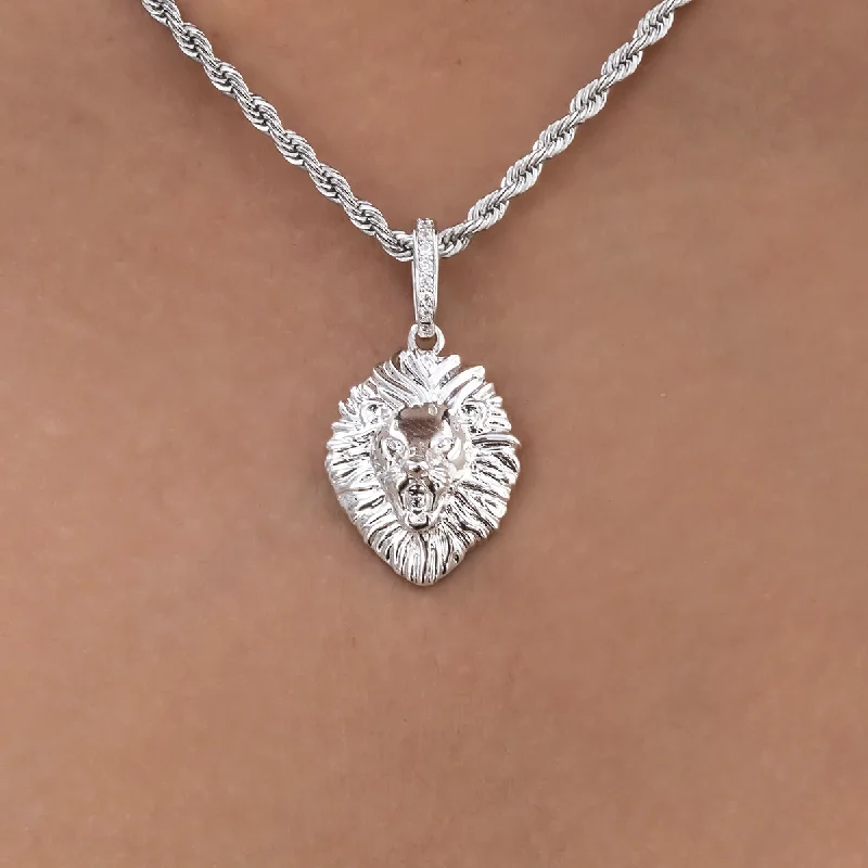 Shop Classic Women's Necklaces & Pendants with a Modern Twist-Mini Lion Pendant in White Gold Shop Classic Women's Necklaces & Pendants with a Modern Twist-Mini Lion Pendant in White Gold