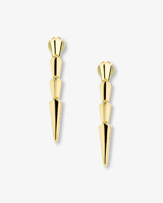 Women's Earrings – Elegant Designs for Every Personality--Serpent Drop Earrings - Gold