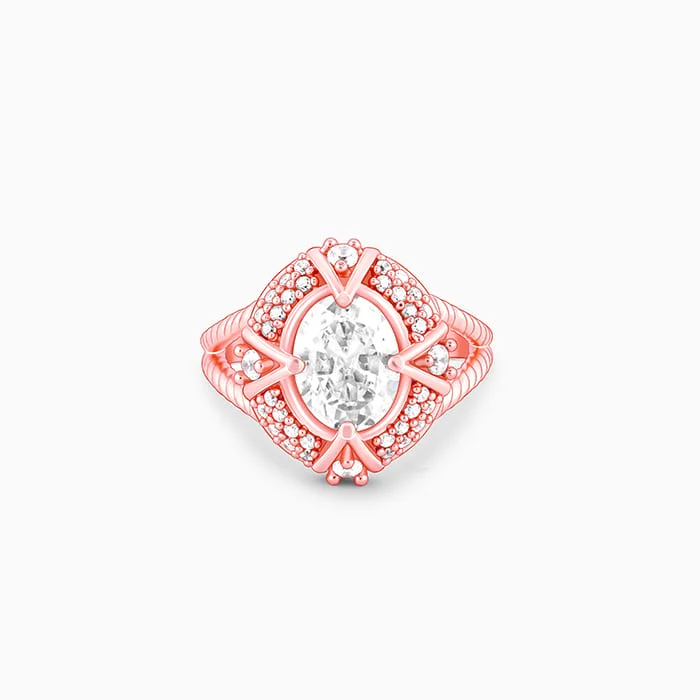 Chic Women's Rings for Fashion-Forward Looks-Rose Gold Charmante Ring