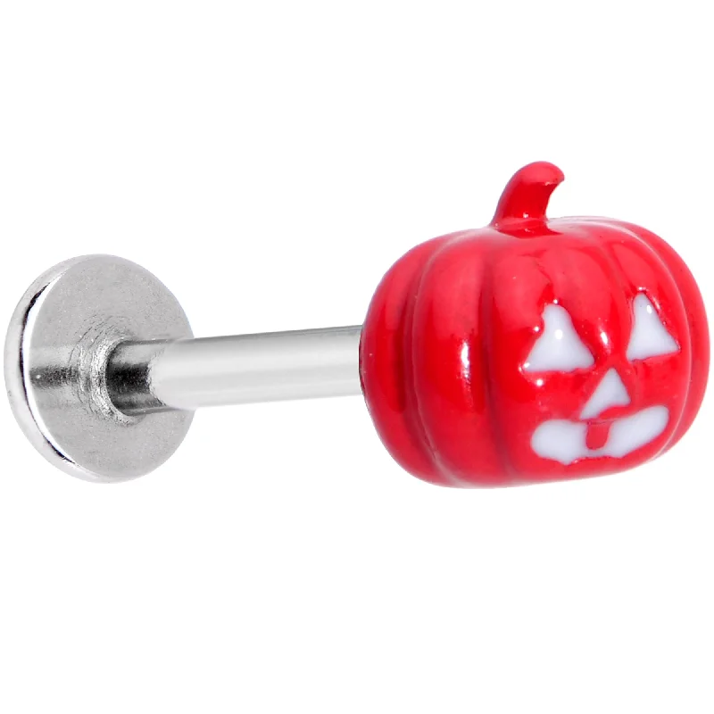 Chic Lip Rings for Fashionable Look16 Gauge 5/16 Orange Pumpkin Halloween Labret Monroe Tragus
