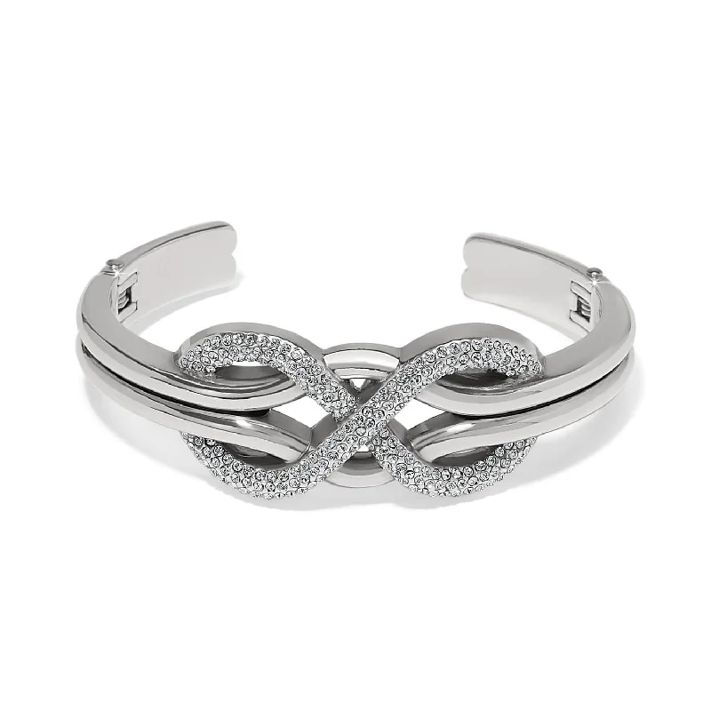 Sleek Bangles for Women-Interlok Luxe Double Hinged Bangle