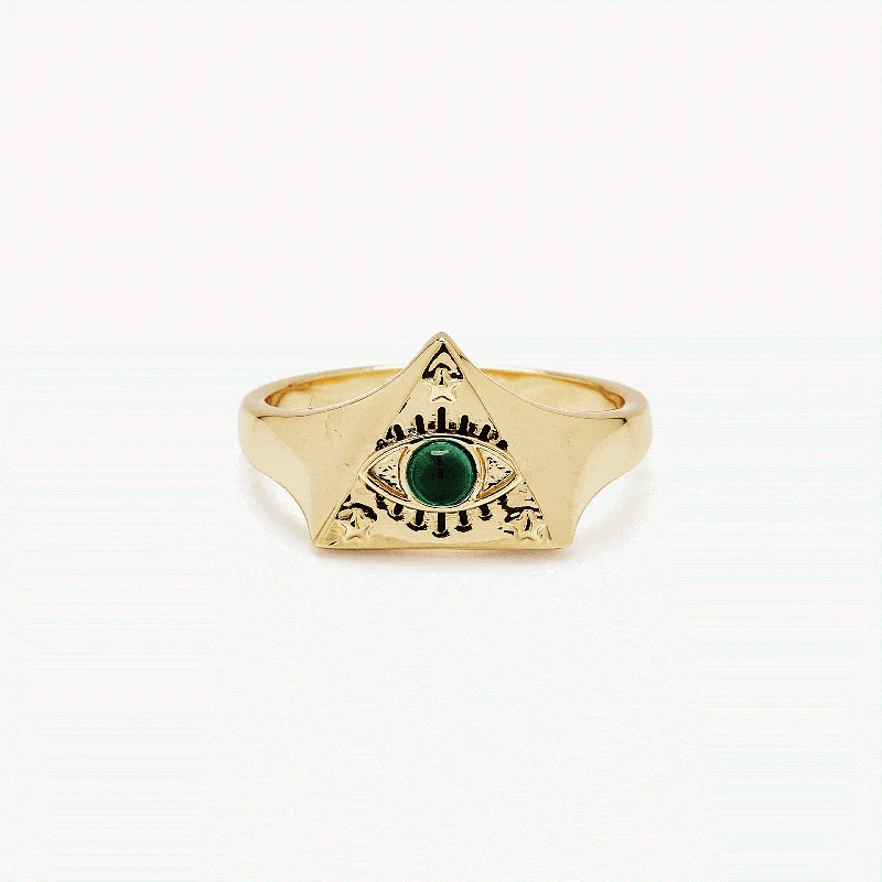 Chic Women's Rings for Fashion-Forward Looks-Protection Mood Signet Ring
