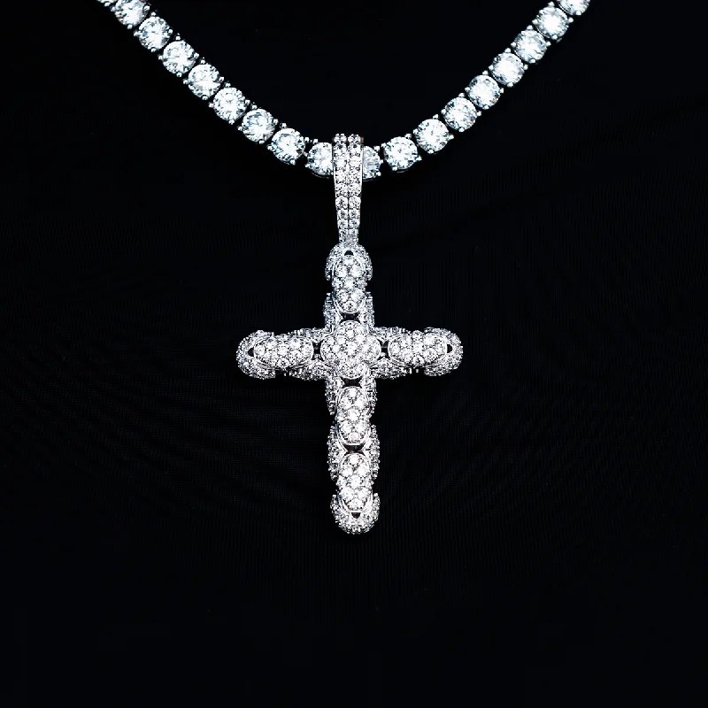 Shop Classic Women's Necklaces & Pendants with a Modern Twist-Diamond Pave Reptile Cross Pendant in White Gold Shop Classic Women's Necklaces & Pendants with a Modern Twist-Diamond Pave Reptile Cross Pendant in White Gold