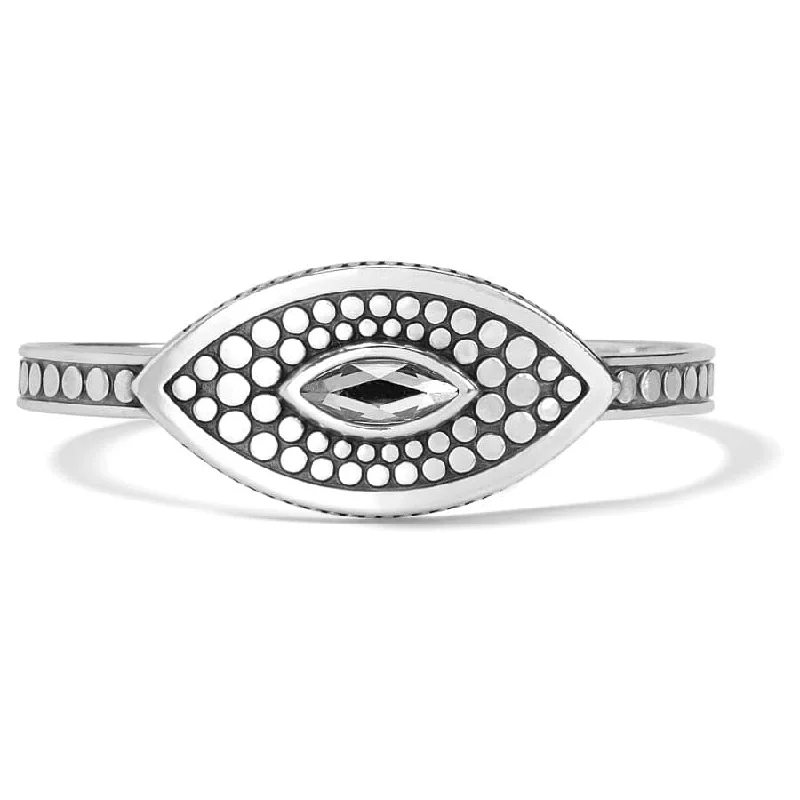 Sterling Silver Bangles with Delicate Details for Women-Pebble Disc Marquise Cuff Bracelet Sterling Silver Bangles with Delicate Details for Women-Pebble Disc Marquise Cuff Bracelet