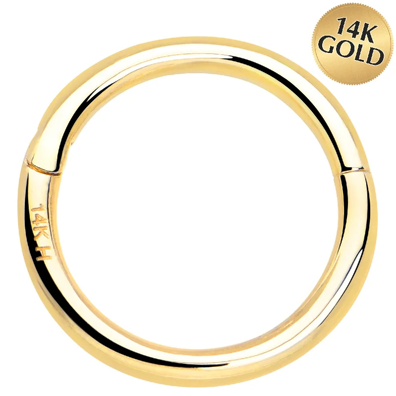 Gold Lip Rings with Creative Designs14k Solid Yellow Gold Hinged Segment Ring Elegance 18 Gauge 5/16 Gold Lip Rings with Creative Designs14k Solid Yellow Gold Hinged Segment Ring Elegance 18 Gauge 5/16