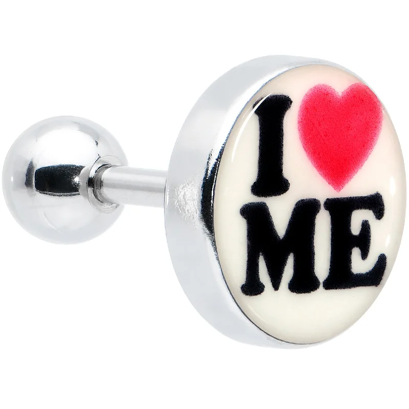 Women's Earrings – Elegant Designs for Every Personality--16 Gauge 1/4 Glow in the Dark I Love Me Cartilage Tragus Earring