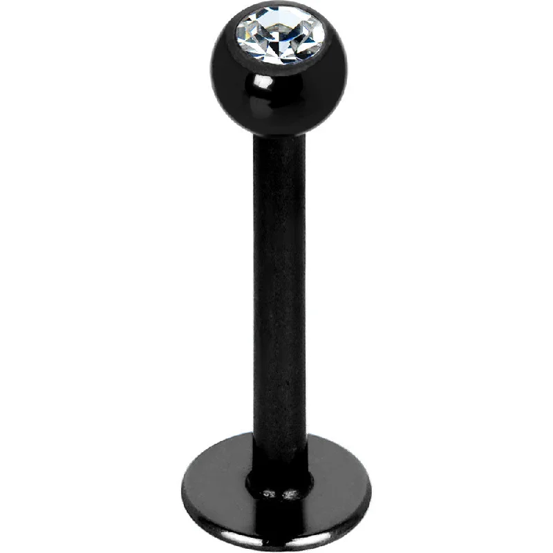 Lip Rings for Fashion-Forward Women16 Gauge Black Gem Titanium Labret Monroe