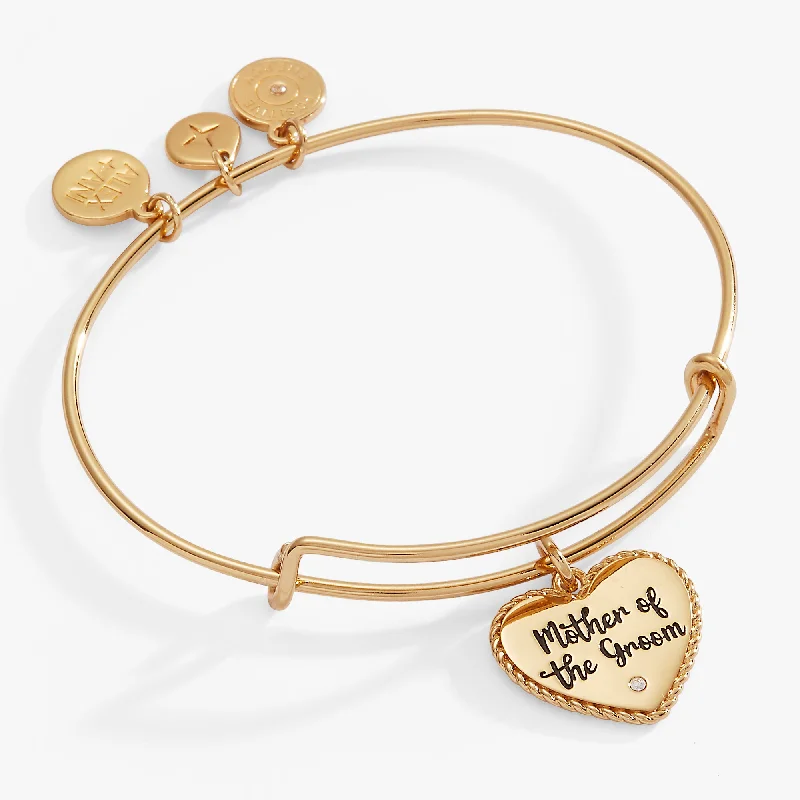 Women's Bangles with Emeralds-Mother of the Groom Heart Bangle