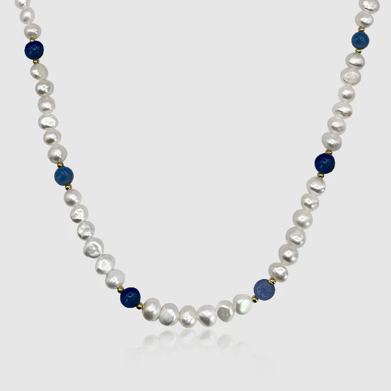 Exclusive Men's Necklaces & Pendants for the Modern Gentleman-Cobalt Blue - Real Pearl Necklace Exclusive Men's Necklaces & Pendants for the Modern Gentleman-Cobalt Blue - Real Pearl Necklace