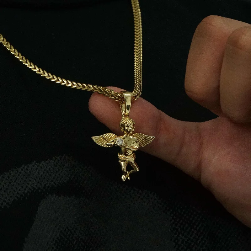 Exclusive Men's Necklaces & Pendants for the Modern Gentleman-Iced Angel Stone