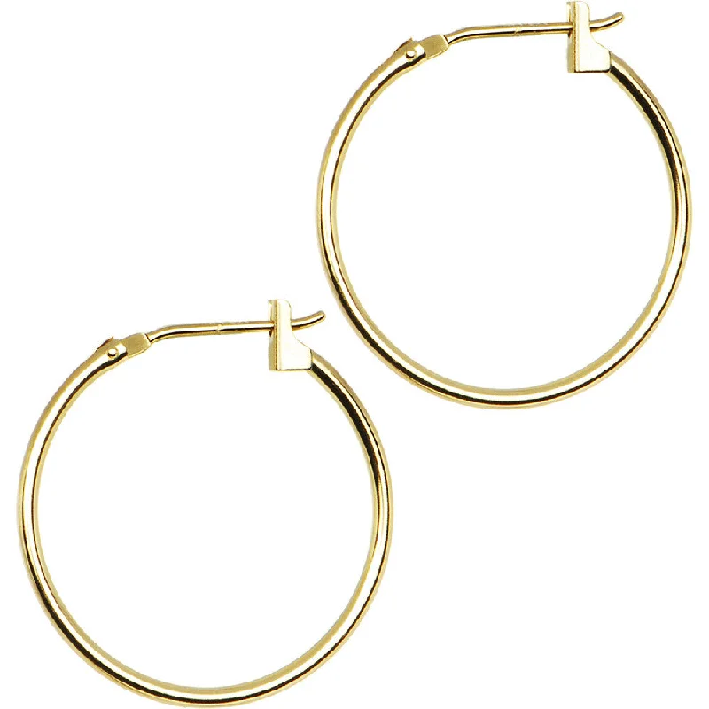 Women's Earrings – Elegant Designs for Every Personality--14KT Yellow Gold 1.5mm 3/4 Inch Hoop Earrings