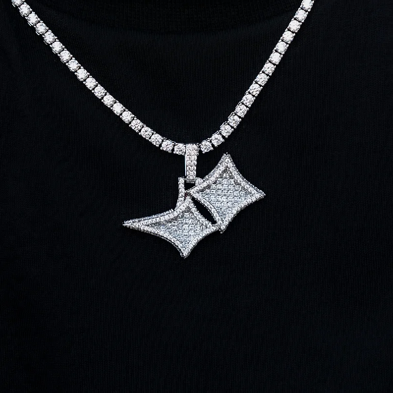 Exclusive Men's Necklaces & Pendants for the Modern Gentleman-Large GLD Star Pendant in White Gold Exclusive Men's Necklaces & Pendants for the Modern Gentleman-Large GLD Star Pendant in White Gold