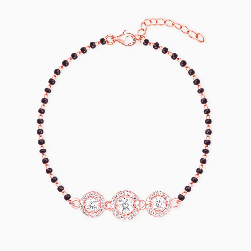 Rose Gold Sparkles Mangalsutra Bracelet