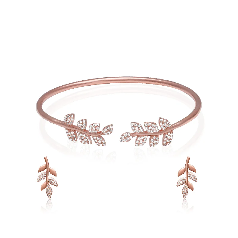 Rose Gold Leaf Set