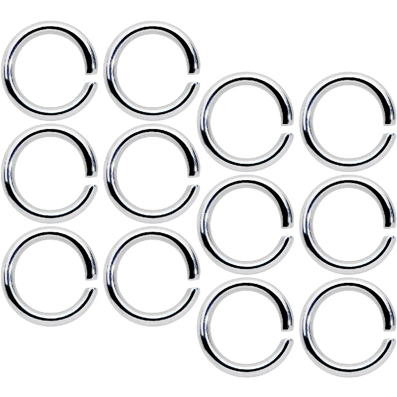 Bold Lip Rings with Unique Styles14 Gauge 5/16 Seamless Cartilage Ring Set of 12