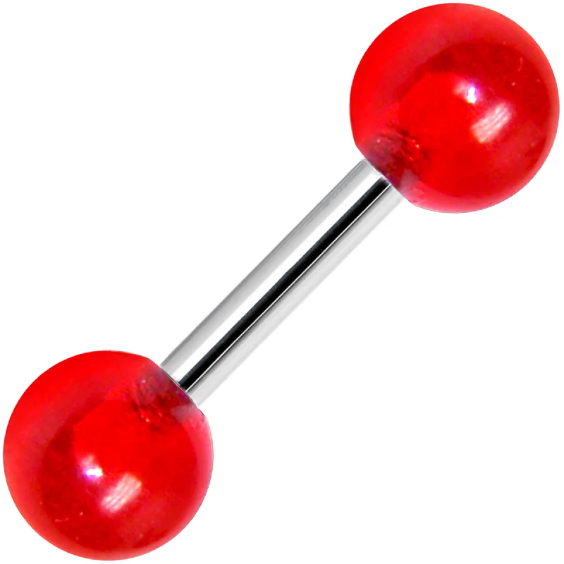 Women's Earrings – Elegant Designs for Every Personality--Red Acrylic Ball Cartilage Tragus Barbell