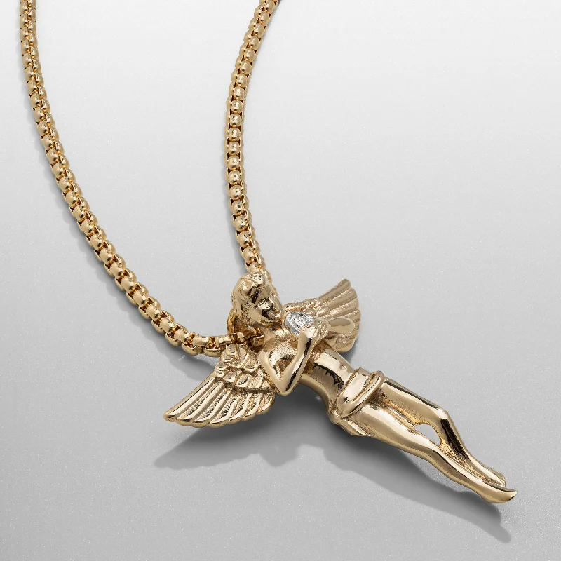 Exclusive Men's Necklaces & Pendants for the Modern Gentleman-Angel (Gold)