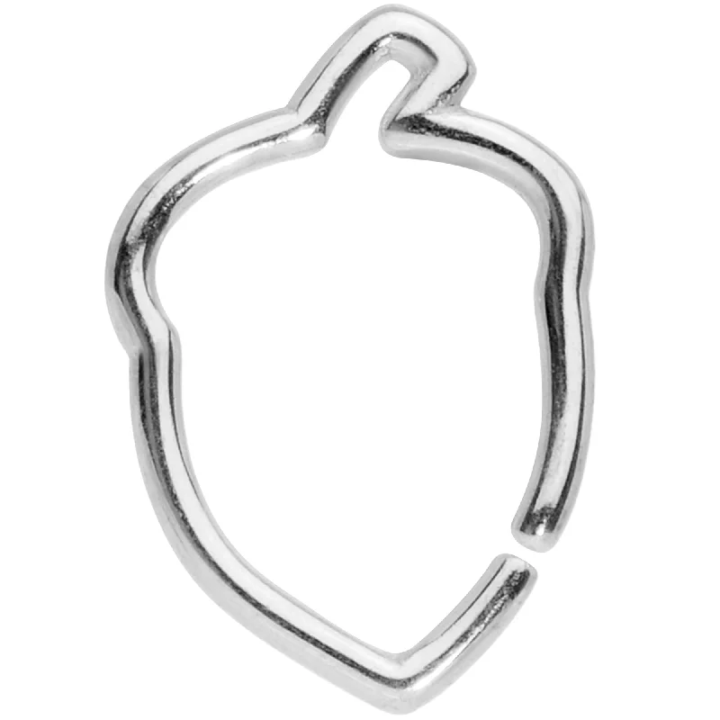 Sparkling Lip Rings for Extra Glam16 Gauge 3/8 Steel Autumn Acorn Closure Ring