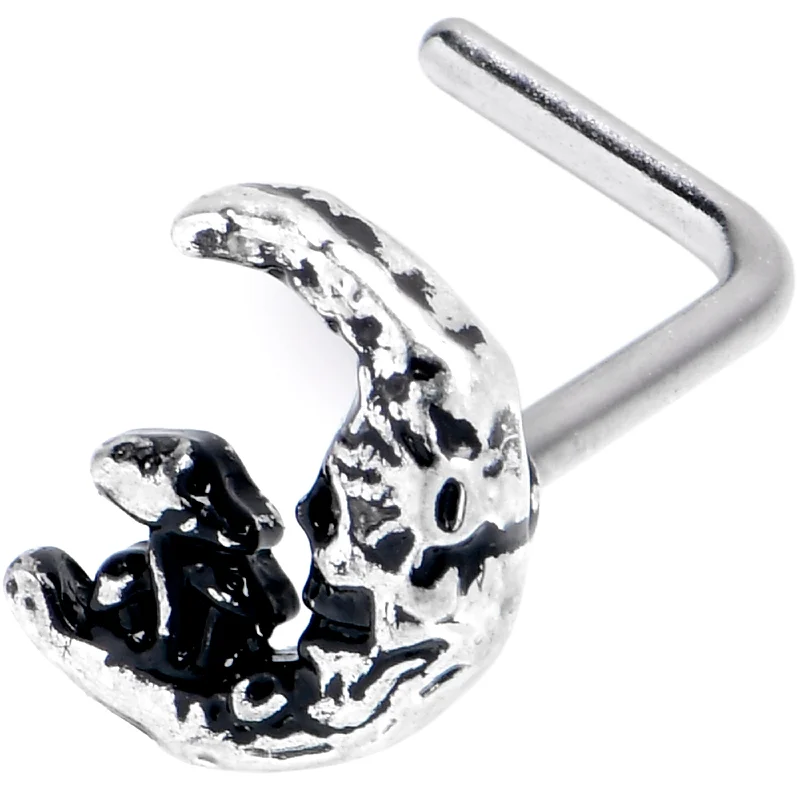 Chunky Nose Rings -20 Gauge 7mm Mushrooms on the Moon L Shape Nose Ring