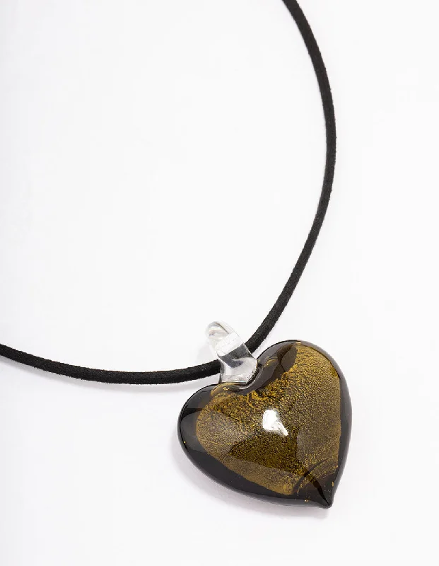 Shop Classic Women's Necklaces & Pendants with a Modern Twist-Gold Puffy Love Heart Cord Pendant Necklace Shop Classic Women's Necklaces & Pendants with a Modern Twist-Gold Puffy Love Heart Cord Pendant Necklace