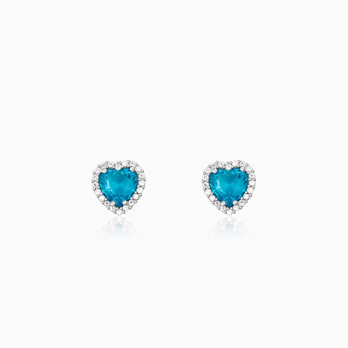 Women's Earrings – Elegant Designs for Every Personality--Silver Titanic Heart Of The Ocean Studs
