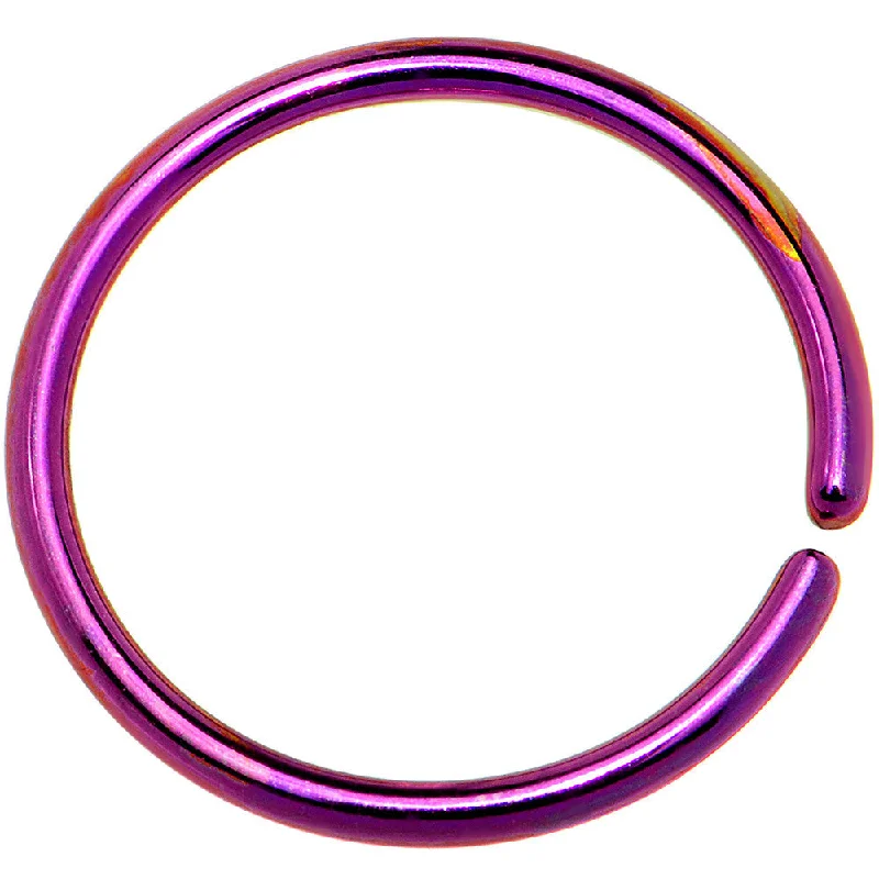 Fashionable Nose Rings for Women of All Ages -18 Gauge 3/8 Purple Anodized Annealed Steel Seamless Circular Ring Fashionable Nose Rings for Women of All Ages -18 Gauge 3/8 Purple Anodized Annealed Steel Seamless Circular Ring