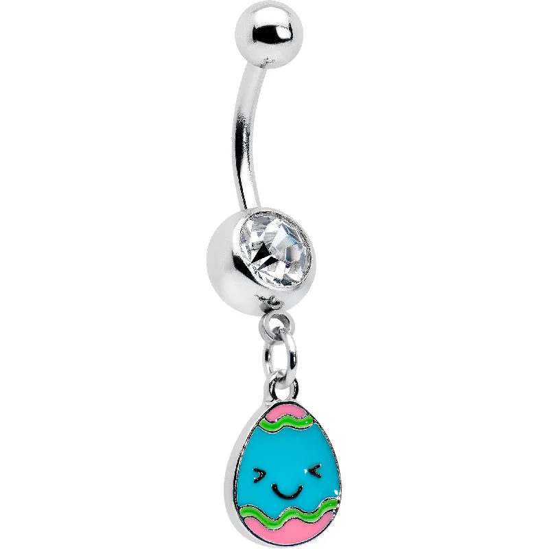 Stunning Belly Rings for Dazzling Fashion -Clear Gem Celebration Easter Egg Dangle Belly Ring Stunning Belly Rings for Dazzling Fashion -Clear Gem Celebration Easter Egg Dangle Belly Ring