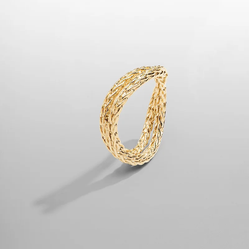 Top Men's Rings – Crafted for Every Style  Rope Wrap Ring (Gold)