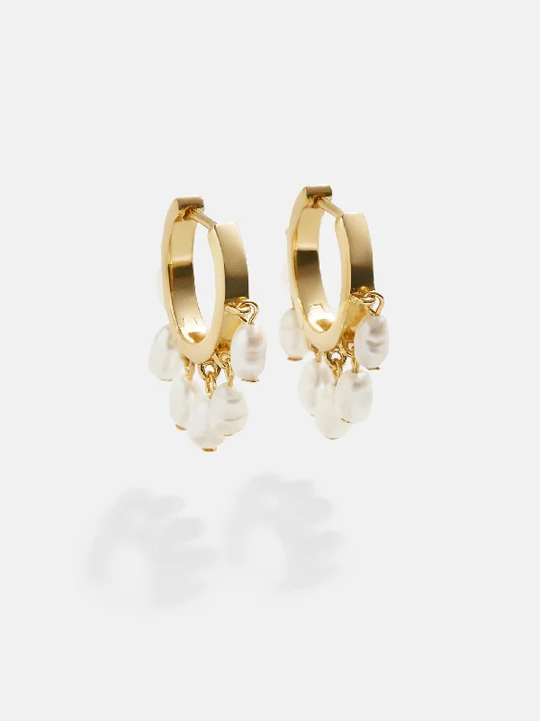 Women's Earrings – Elegant Designs for Every Personality--Emily 18K Gold Earrings - Pearl