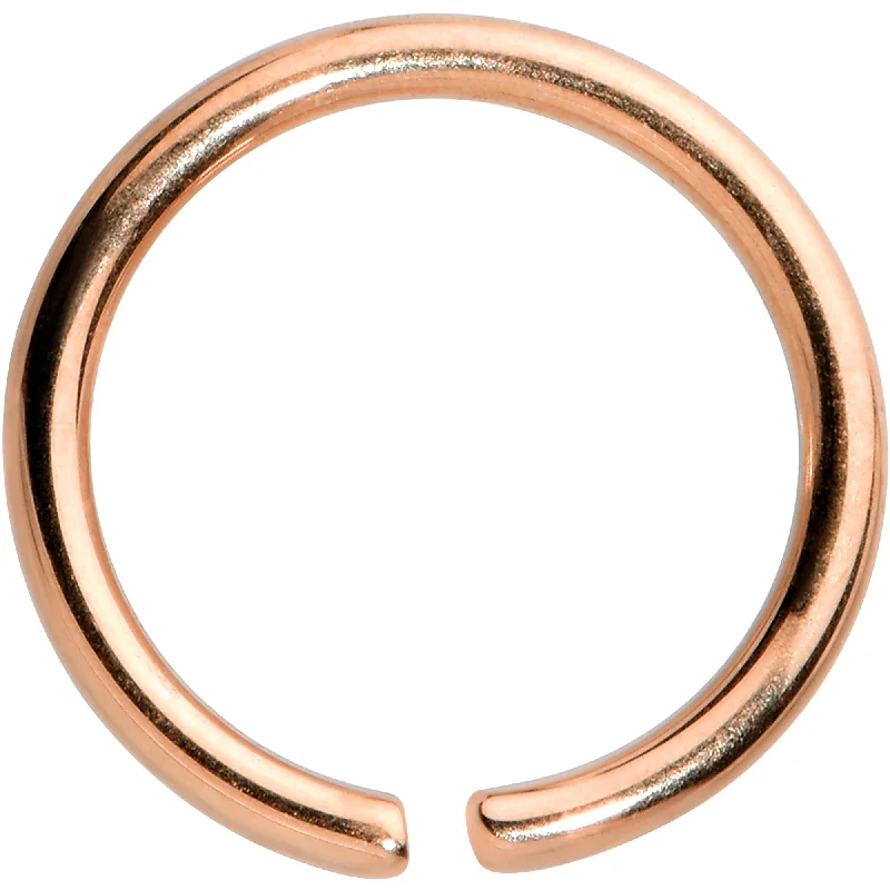 Nose Rings for Women’s Bold Fashion -20 Gauge 1/4 Rose Gold Tone PVD Grade 23 Titanium Bendable Hoop Ring Nose Rings for Women’s Bold Fashion -20 Gauge 1/4 Rose Gold Tone PVD Grade 23 Titanium Bendable Hoop Ring
