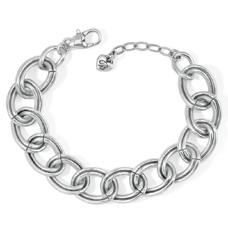 Trendy Bangles for Women with Silver Accents-Interlok Chain Bracelet