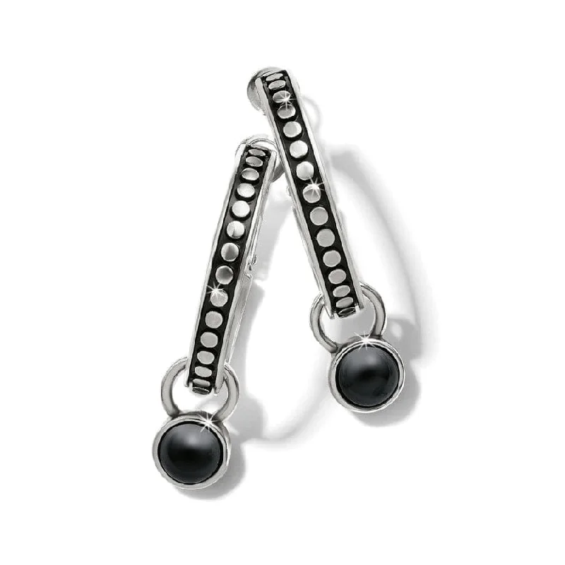 Women's Earrings – Elegant Designs for Every Personality--Pebble Dot Onyx Reversible Hoop Earrings Women's Earrings – Elegant Designs for Every Personality--Pebble Dot Onyx Reversible Hoop Earrings