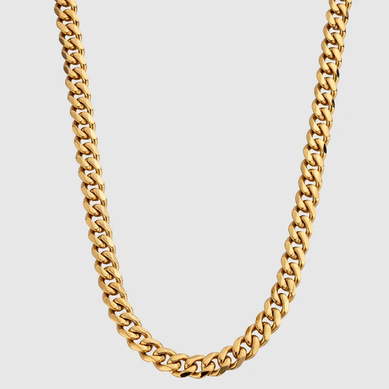 Exclusive Men's Necklaces & Pendants for the Modern Gentleman-Cuban (Gold) 12mm