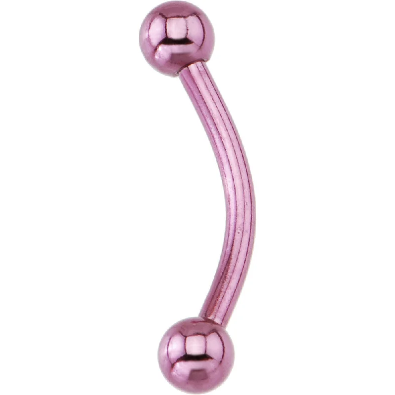 Women's Earrings – Elegant Designs for Every Personality--16 Gauge Pink Electro Titanium Eyebrow Ring