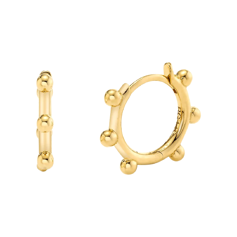 Women's Earrings – Elegant Designs for Every Personality--Ball Huggie Hoop Earrings