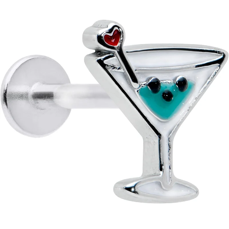 Lip Rings for Bold Piercings and Unique Style16 Gauge 5/16 Sweet Martini Glass Heart Labret Monroe Tragus