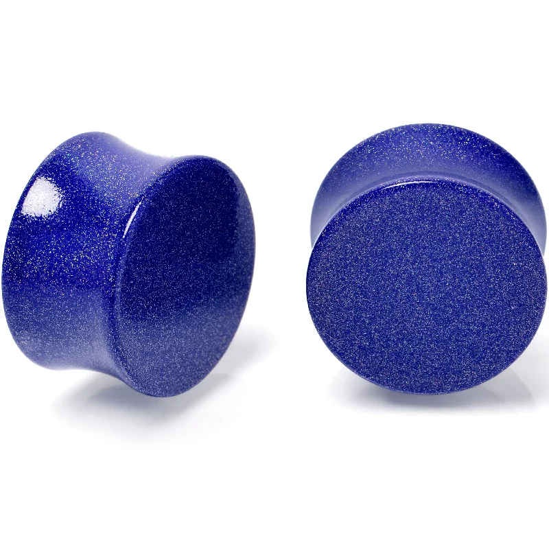 Women's Earrings – Elegant Designs for Every Personality--Blue Shimmer Acrylic Saddle Plug Set 6mm to 20mm Sizes Women's Earrings – Elegant Designs for Every Personality--Blue Shimmer Acrylic Saddle Plug Set 6mm to 20mm Sizes