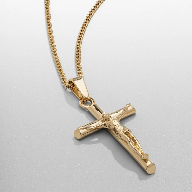 Exclusive Men's Necklaces & Pendants for the Modern Gentleman-Crucifix (Gold)