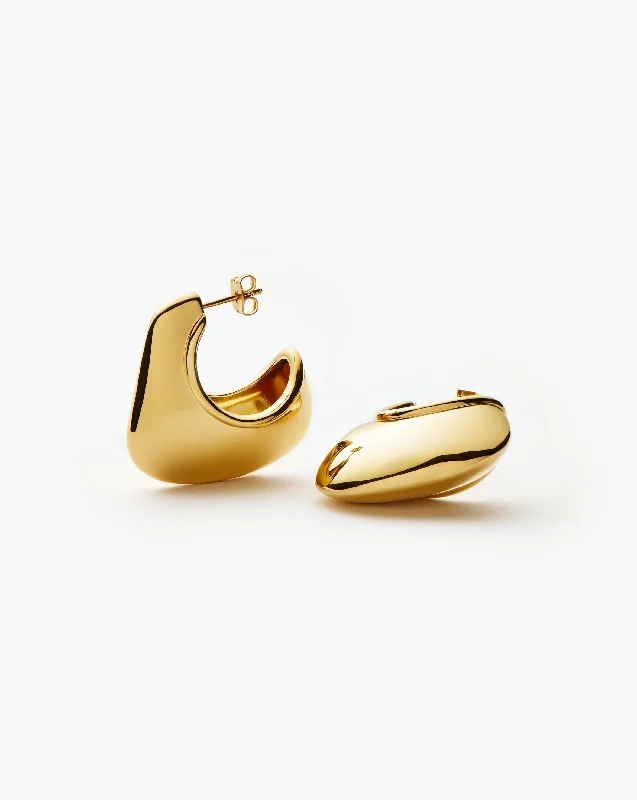 Women's Earrings – Elegant Designs for Every Personality--Hera Dome Large Hoop Earrings | 18k Gold Plated Women's Earrings – Elegant Designs for Every Personality--Hera Dome Large Hoop Earrings | 18k Gold Plated