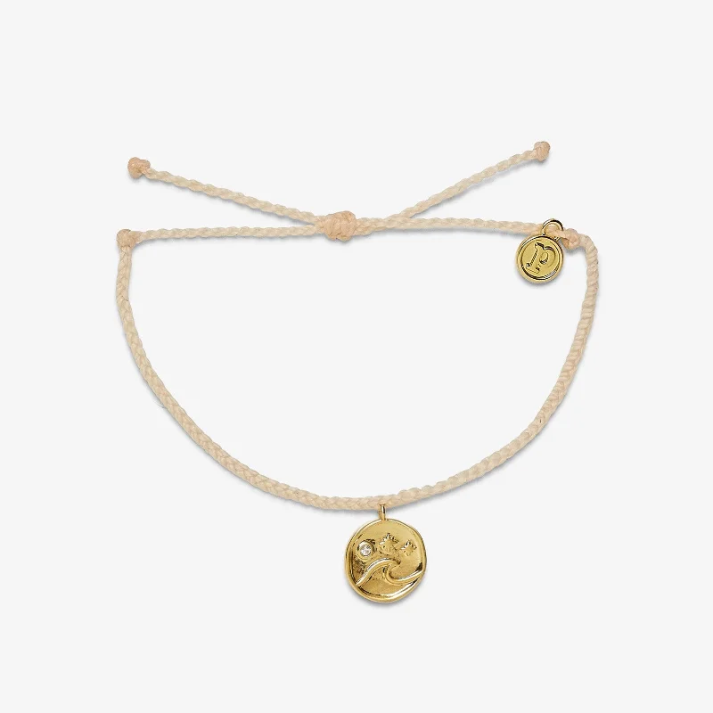 Bold Designs for Women's Bangles-Crystal Wave Coin Bracelet