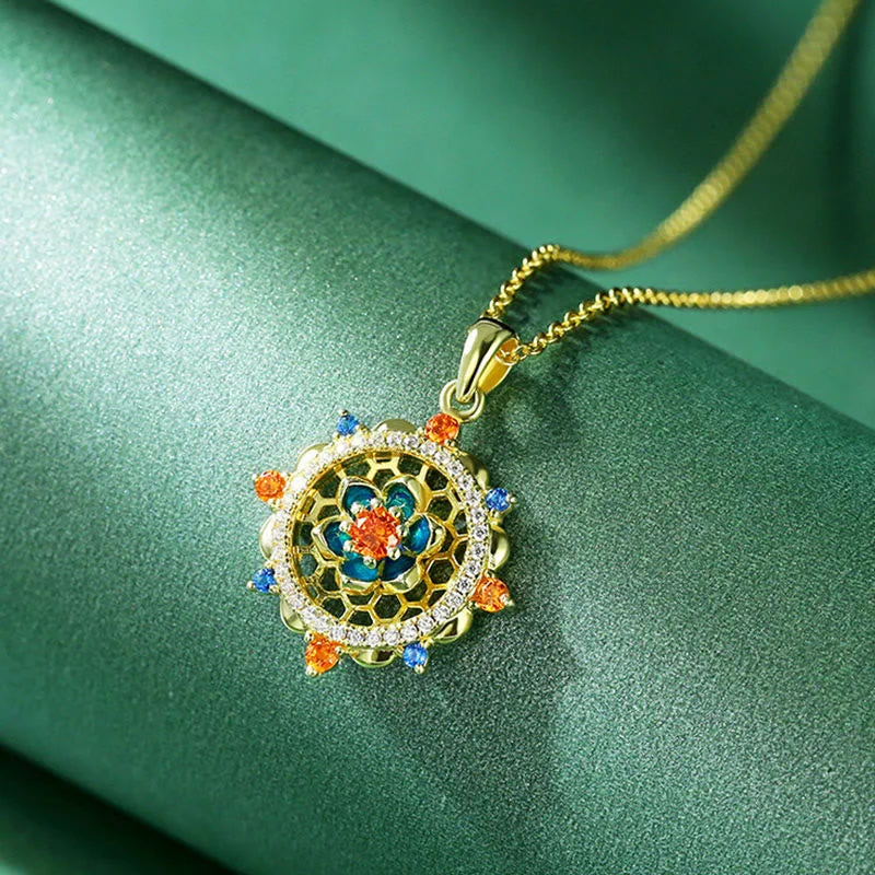 Shop Classic Women's Necklaces & Pendants with a Modern Twist-Buddha Stones 925 Sterling Silver Lotus Flower Colorful Zircon New Beginning Necklace Pendant Shop Classic Women's Necklaces & Pendants with a Modern Twist-Buddha Stones 925 Sterling Silver Lotus Flower Colorful Zircon New Beginning Necklace Pendant