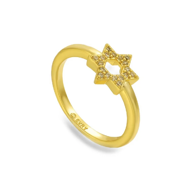 Chic Women's Rings for Fashion-Forward Looks-Star of David Ring