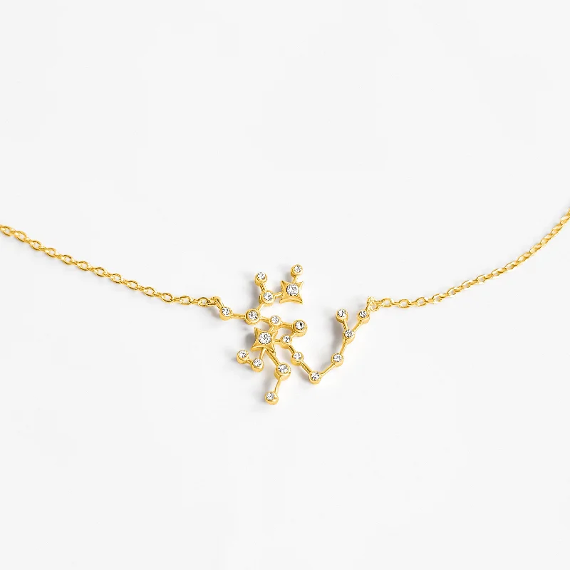 Shop Classic Women's  Necklaces & Pendants with a Modern Twist-Zodiac Constellation Pendant (Sagittarius) - Gold