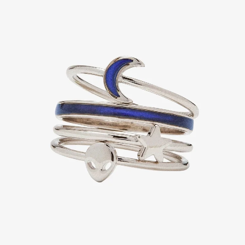 Chic Women's Rings for Fashion-Forward Looks-Lost in the Cosmos Ring Stack