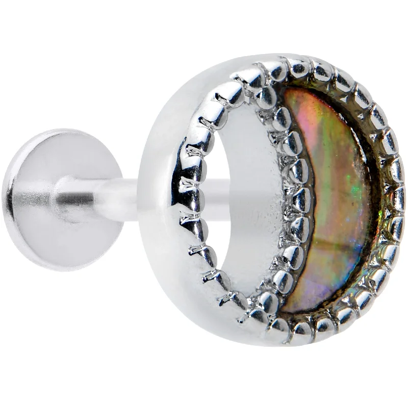 Trendy Lip Rings for Fashionistas16 Gauge 5/16 Iridescent Crescent Moon Labret Monroe Tragus