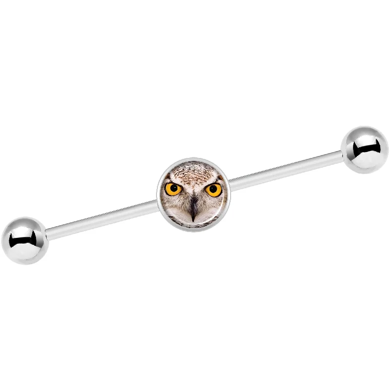 Women's Earrings – Elegant Designs for Every Personality--14 Gauge Full Color Owl Industrial Barbell 37mm Women's Earrings – Elegant Designs for Every Personality--14 Gauge Full Color Owl Industrial Barbell 37mm