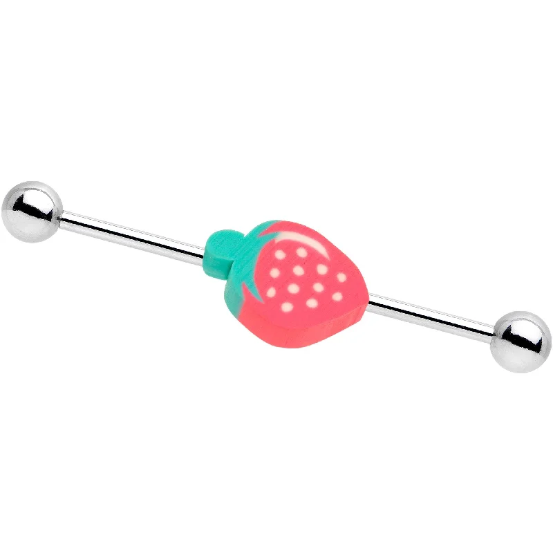 Women's Earrings – Elegant Designs for Every Personality--Handcrafted Strawberry Daiquiri Industrial Barbell 36mm Women's Earrings – Elegant Designs for Every Personality--Handcrafted Strawberry Daiquiri Industrial Barbell 36mm