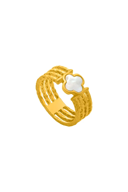 Chic Women's Rings for Fashion-Forward Looks-Four-Band Ring