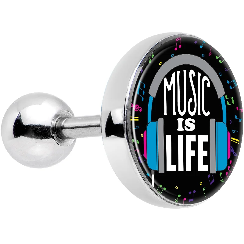 Women's Earrings – Elegant Designs for Every Personality--Music is Life Headphones Tragus Cartilage Earring